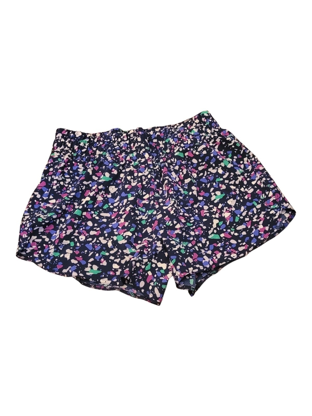 🥳4/$25!🥳 Athletic Works Navy Athletic Shorts with Multicolor Spatter Print